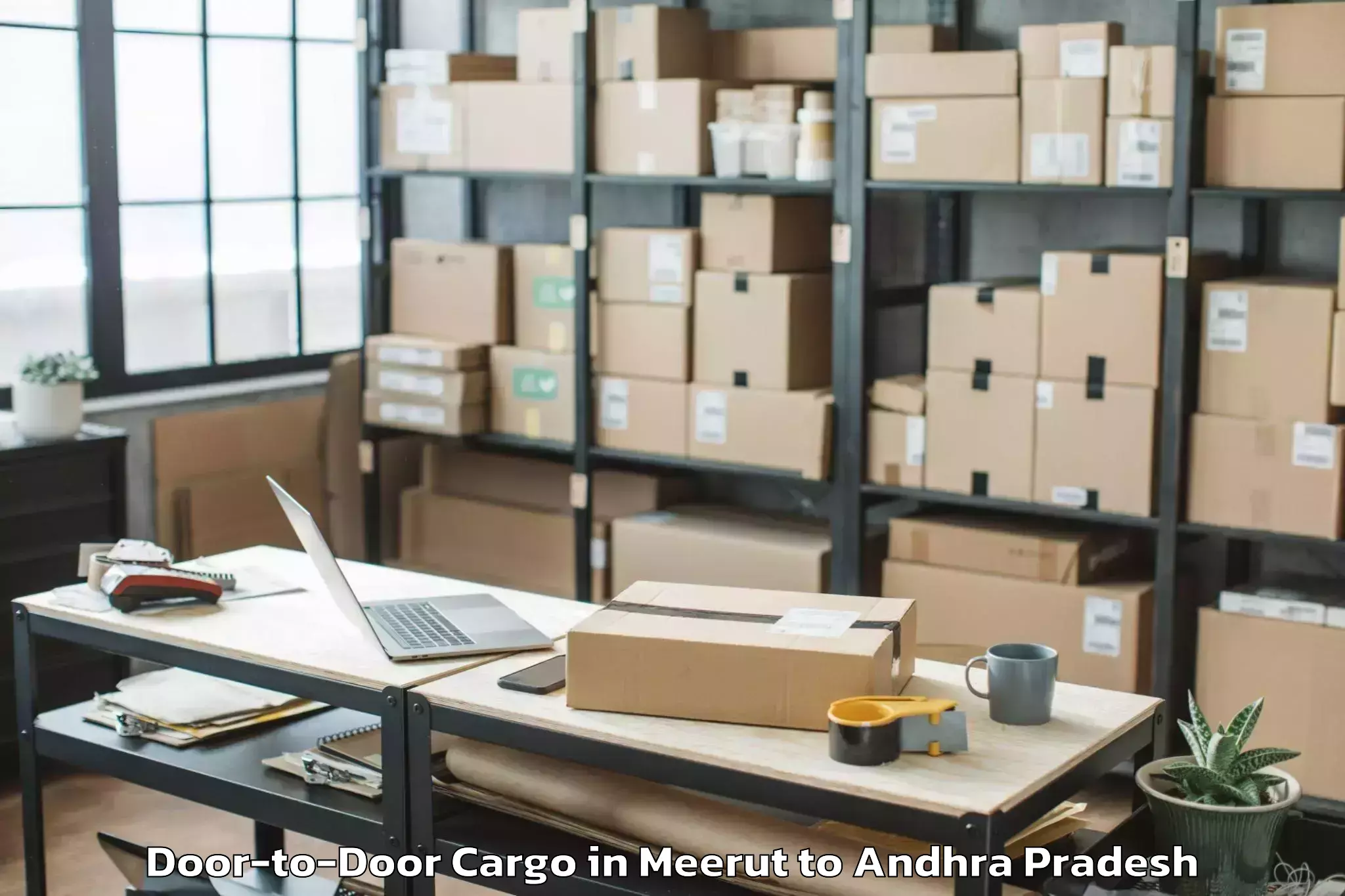 Leading Meerut to Muttukuru Door To Door Cargo Provider